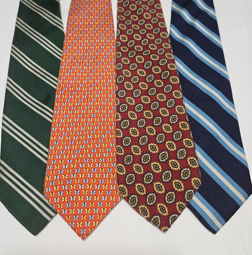 Brooks Brothers Luxury Silk Ties Set Of 4 Bundle Butterfly Stripe Wedding Guest